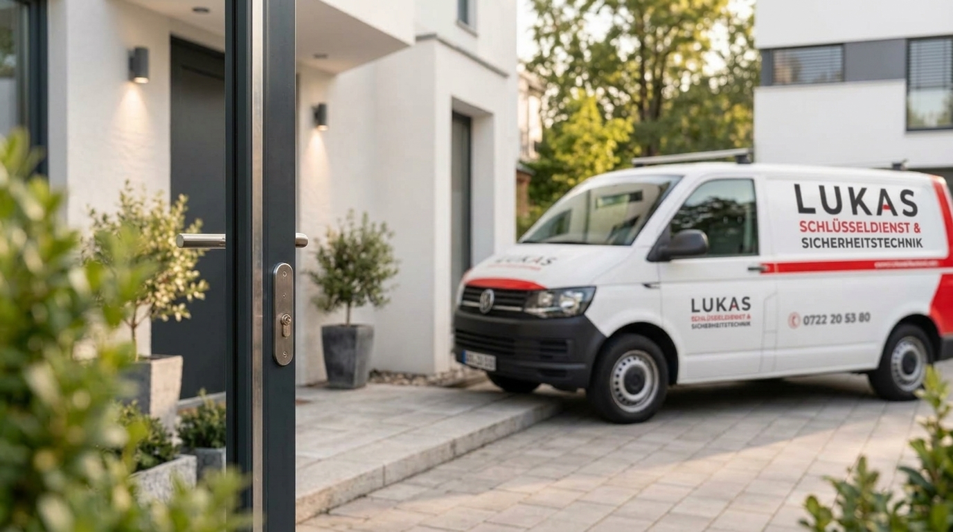 Lukas bei der Schlossmontage